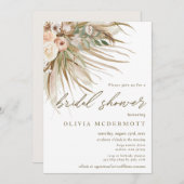 Boho Rustic Pampas Grass Floral Vrijgezellenfeest Kaart (Voorkant / Achterkant)