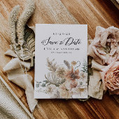 Boho Rustic Pampas Grass sparen de Uitnodiging van