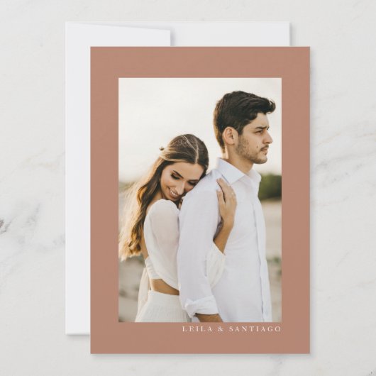 Boho Rustic Pampas Grass Wedding Save the Date Kaart (Achterkant)