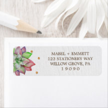 Boho Rustic Pink en Mint Floral Succulent Wedding