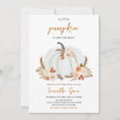 Boho Rustic Pompoen Baby Shower Kaart (Voorkant)