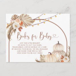 Boho Rustic Pompoen Herfst in Liefde Boeken voor B Uitnodiging Briefkaart