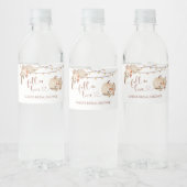 Boho Rustic Pompoen Herfst Verliefd Waterfles Etiket (Flessen)