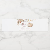 Boho Rustic Pompoen Herfst Verliefd Waterfles Etiket (Enkel label)