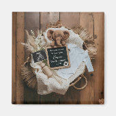boho rustic pregnancy announcement keepsake  magneet (Voorkant)