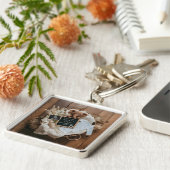 boho rustic pregnancy announcement keepsake  sleutelhanger (Zijkant)