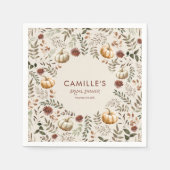 Boho Rustic Pumpkin Autumn Vrijgezellenfeest Servet (Voorkant)