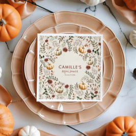 Boho Rustic Pumpkin Autumn Vrijgezellenfeest Servet