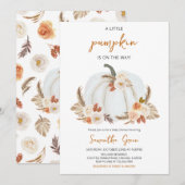Boho Rustic Pumpkin Baby shower Kaart (Voorkant / Achterkant)