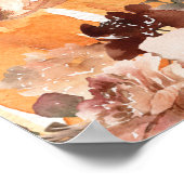 Boho Rustic Pumpkin Baby shower Welkomstteken Poster (Hoek)