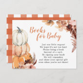 Boho Rustic Pumpkin Boks voor Baby Kaart (Voorkant / Achterkant)