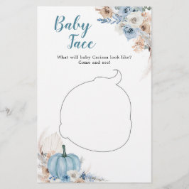 Boho Rustic Pumpkin Herfst Baby shower Baby Face