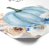 Boho Rustic Pumpkin Herfst Baby shower Drink Sign Poster (Hoek)