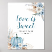 Boho Rustic Pumpkin Herfst Baby shower Love is Swe Poster (Voorkant)