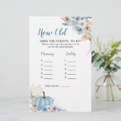 Boho Rustic Pumpkin Herfst hoe oud de ouders zijn (Staand voorkant)