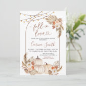 Boho Rustic Pumpkin Herfst in Love Vrijgezellenfee Kaart (Staand voorkant)