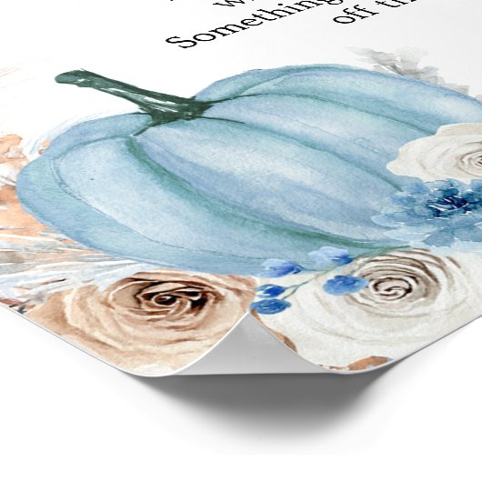 Boho Rustic Pumpkin Herfst Late Night Diaper Poste Poster (Hoek)