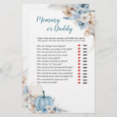 Boho Rustic Pumpkin Herfst Mammie of Dad Games (Voorkant / Achterkant)