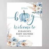 Boho Rustic Pumpkin Het is een Herfst Welkomstteke Poster (Voorkant)