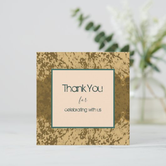 Boho Rustic Splatter Blauwgroen Lijst Design (Staand voorkant)