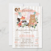 Boho Rustic Spring Birch Woodland Baby shower Kaart (Voorkant)