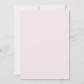 Boho Rustic Stof Roze Bruidsdouche Uitnodiging (Achterkant)
