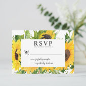 Boho Rustic Sunflower Summer Bouquet RSVP (Staand voorkant)
