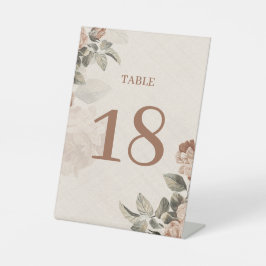 Boho Rustic Terracotta Bloemige Trouw | Reclamebord Met Voetstuk