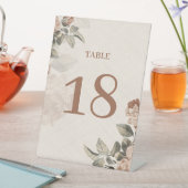 Boho Rustic Terracotta Floral Wedding | Reclamebord Met Voetstuk (Insitu)