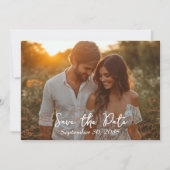 Boho Rustic Terracotta Minimalistische bruiloft Save The Date (Voorkant)