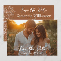 Boho Rustic Terracotta Minimalistische bruiloft