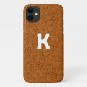 Boho Rustic Textured Wood bruin gepersonaliseerd Case-Mate iPhone Case (Achterkant)