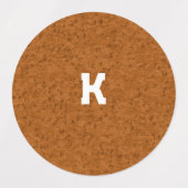 Boho Rustic Textured Wood bruin gepersonaliseerd Labels (Design 1)