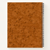 Boho Rustic Textured Wood bruin gepersonaliseerd Notitieboek (Achterkant)