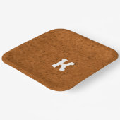 Boho Rustic Textured Wood bruin gepersonaliseerd Papieren Bordje (Gebogen)