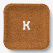 Boho Rustic Textured Wood bruin gepersonaliseerd Papieren Bordje (Voorkant)