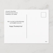 Boho Rustic Thanksgiving Pompoen Oogst Feestdagenkaart (Achterkant)
