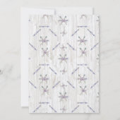 Boho Rustic Tipi en Arrows Blue Boy Baby shower Kaart (Achterkant)