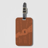 Boho Rustic Travel Quote Monogram Bagagelabel (Voorkant (verticaal))