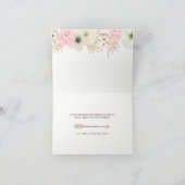 Boho Rustic Tribal Bloemen en veren Bedankkaart (Binnen)