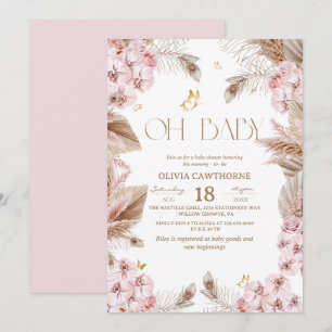 Boho Rustic Uitnodiging voor Baby Shower