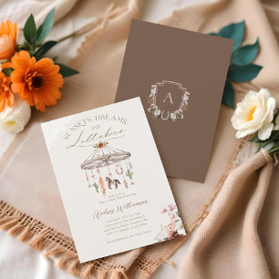 Boho Rustic Wagon Wheel Mobile Western Baby shower Kaart