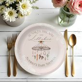 Boho Rustic Wagon Wheel Mobile Western Baby shower Papieren Bordje