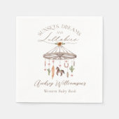 Boho Rustic Wagon Wheel Mobile Western Baby shower Servet (Voorkant)