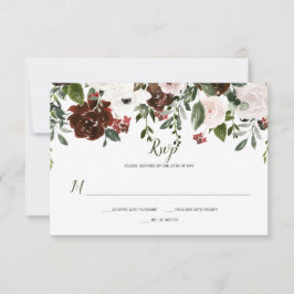 Boho Rustic Waterverf Bloemstuk RSVP Kaartje