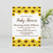 Boho Rustic Waterverf Sunflower Cute Baby shower Kaart (Staand voorkant)