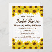 Boho Rustic Waterverf Sunflower Vrijgezellenfeest Kaart (Voorkant / Achterkant)