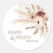 Boho Rustic Wedding Favor Label Sticker Labels (Voorkant)