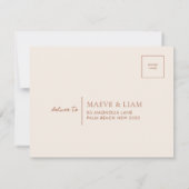 Boho Rustic Wedding RSVP Kaart Briefkaart Enclosur (Achterkant)