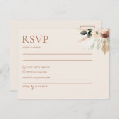 Boho Rustic Wedding RSVP Kaart Briefkaart Enclosur (Voorkant / Achterkant)